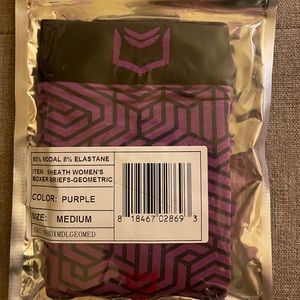 NWT SHEATH WOMEN'S PURPLE GEO BOXER BRIEF